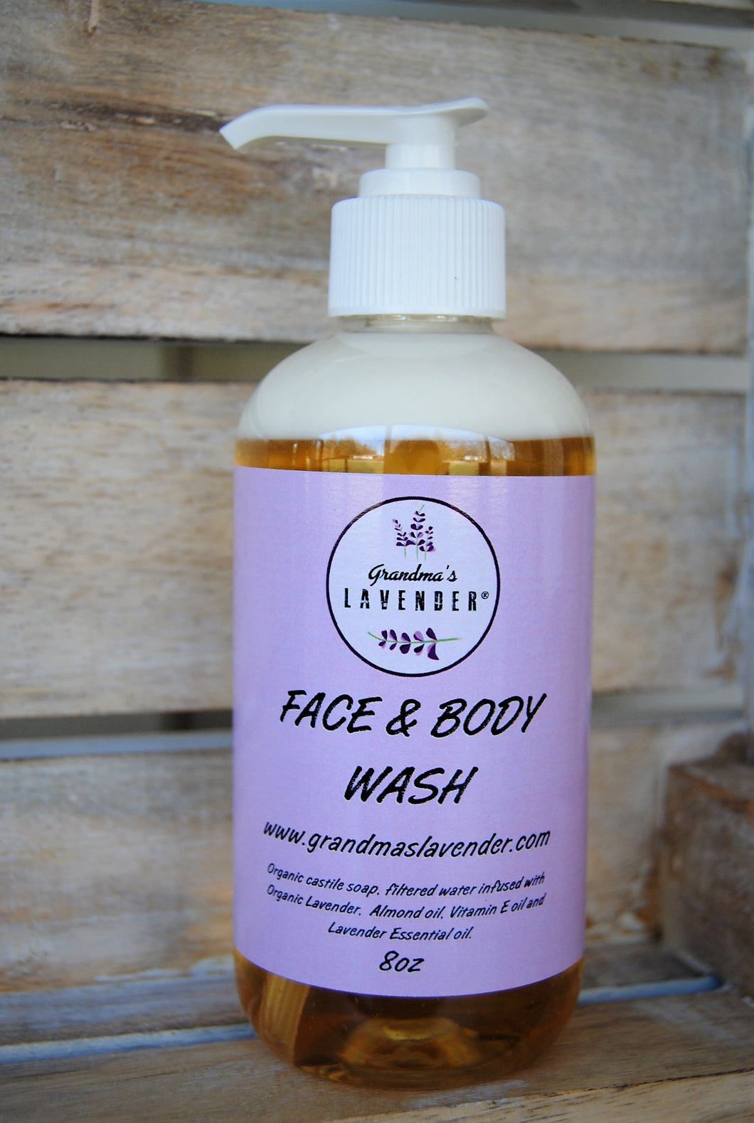 Face and Body Wash 8oz - Grandma's Lavender